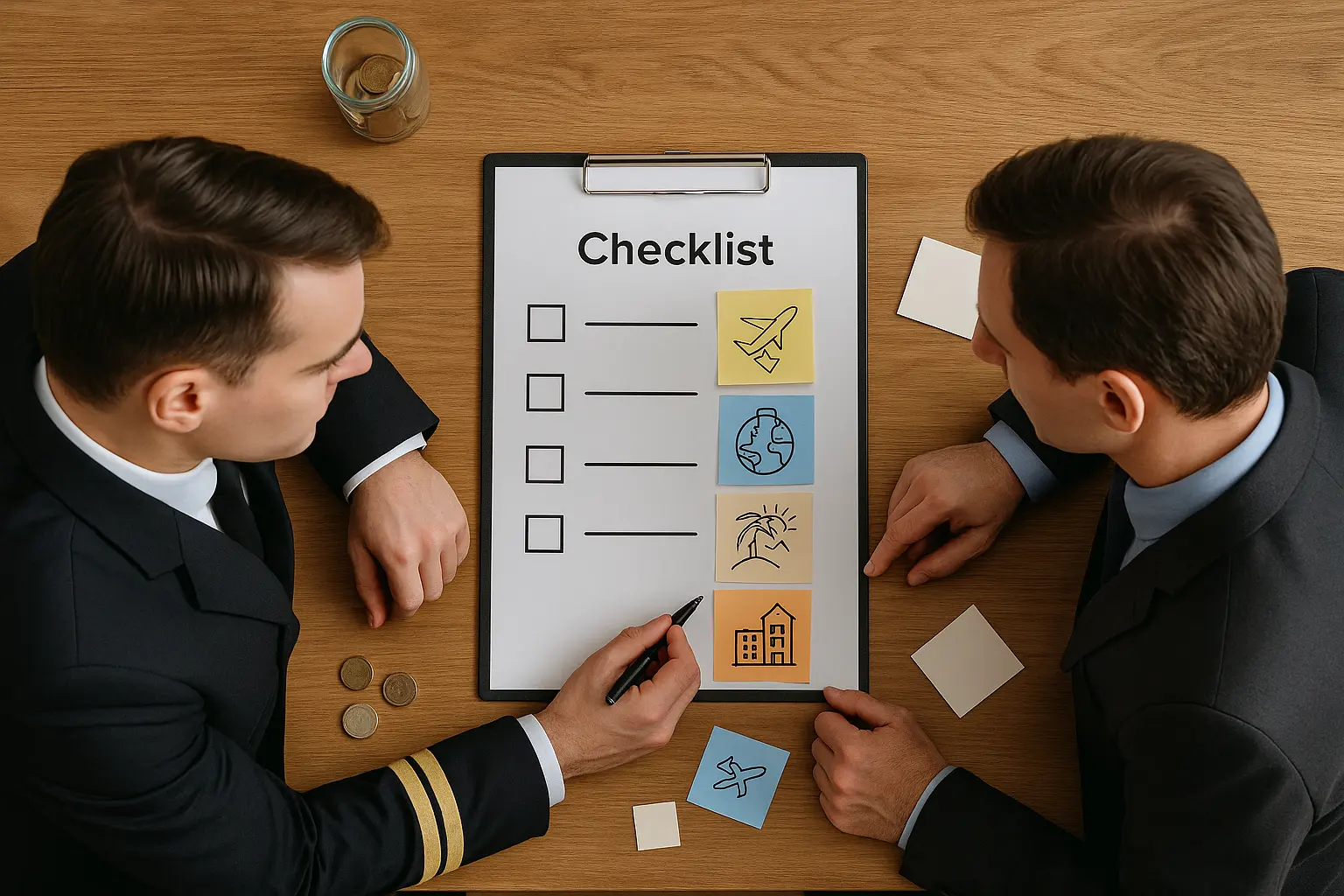 Vertragscheckliste und Strategie für Flugberufe wie Pilot und Fluglotse