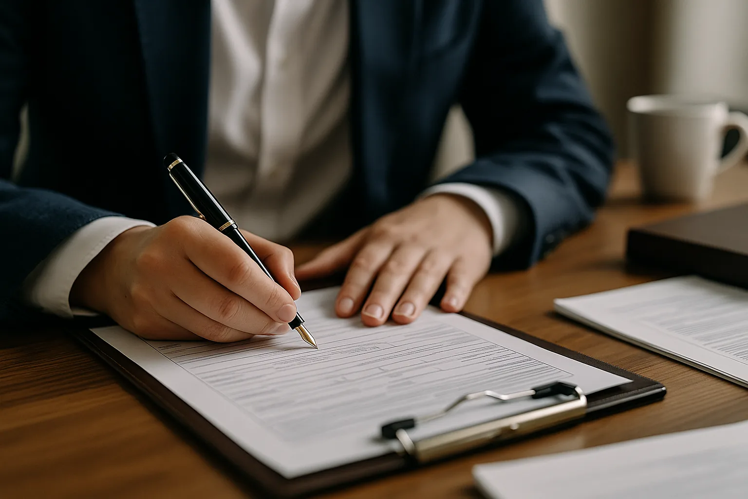 Anwalt füllt Leistungsantrag aus